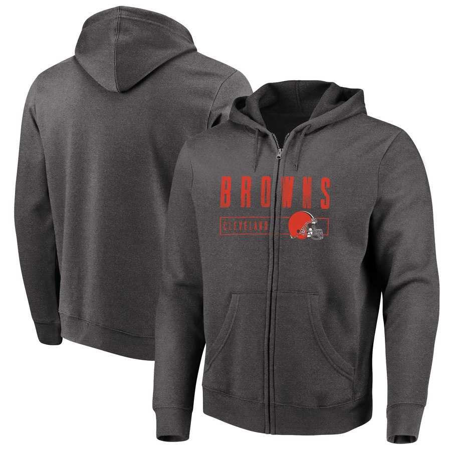 Men's Cleveland Browns Majestic Hyper Stack Full Zip Hoodie Heathered Charcoal,We sell and wholesale Men's Cleveland Browns Majestic Hyper Stack Full Zip Hoodie Heathered Charcoal on line form chian!